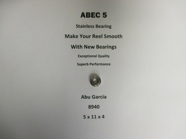 Abu Garcia Part 10000 CA (74-09-00) 8940 ABEC 5 Stainless Bearing 5 x 11 x 4 #03