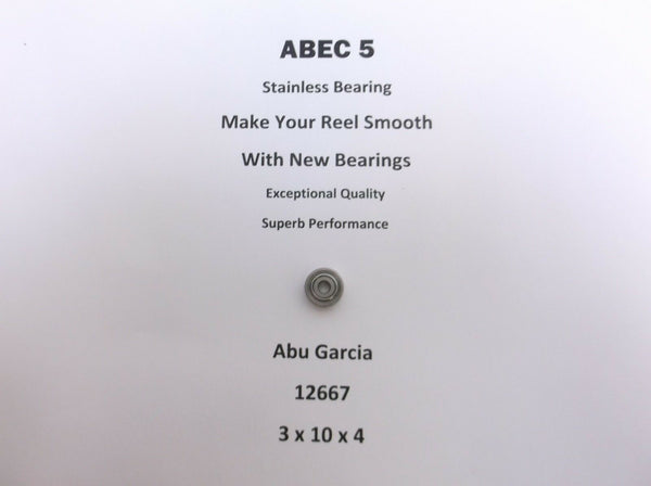 Abu Garcia Part 6000 (85-1) Amb 12667 ABEC 5 Stainless Bearing 3 x 10 x 4 #01