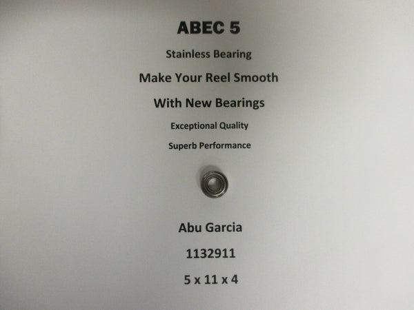 Abu Garcia Part 6500 17 01 1132911 ABEC 5 Stainless Bearing 5 x 11 x 4 #03