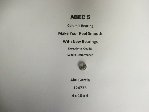 Abu Garcia Part 6601 BCX (18 00) 124735 ABEC 5 Ceramic Bearing 4x10x4 #11