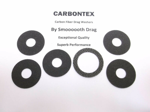 ABU GARCIA REEL PART- BG 9000 Ambassadeur - (6) Carbontex Drag Washers #SDA209