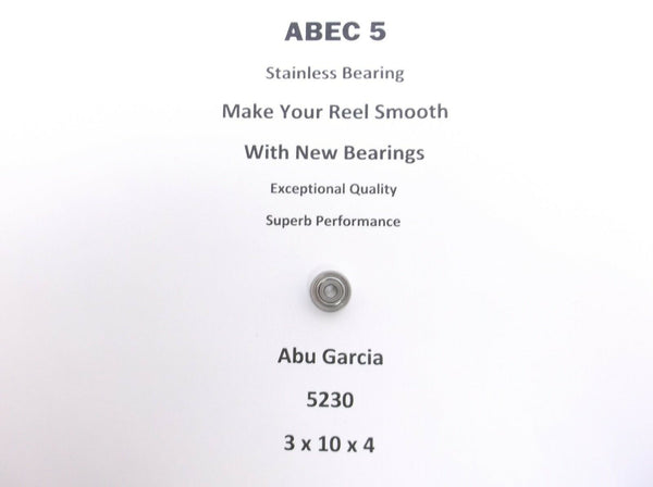 Abu Garcia Part Maxxar LH 02-00 5230 ABEC 5 Stainless Bearing 3 x 10 x 4 #01