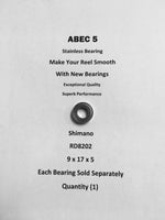 Shimano Tyrnos 12 RD8202 ABEC5 Stainless Bearing 9x17x5 #04