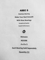 Shimano Stradic 4000FG   RD3306 ABEC5 Stainless Line Roller Bearing 4x8x3 #06