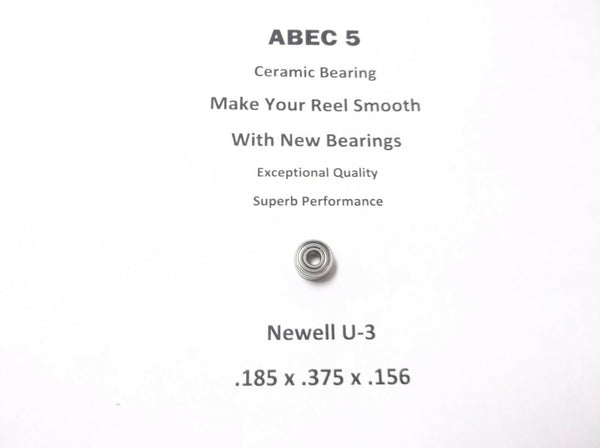 Newell Reel Part Black 220-F U-3 ABEC 5 Ceramic Bearing .125 x .375 x .156 #19